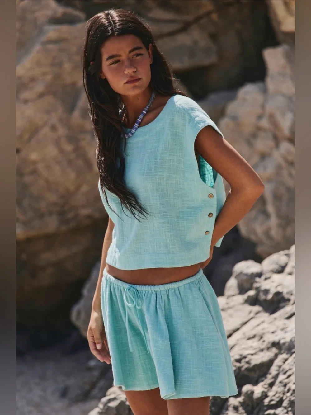 FREE PEOPLE Skye Mini Skirt Set